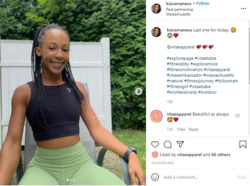 Kiara Maneus Customer Advocate for Vitae Apparel