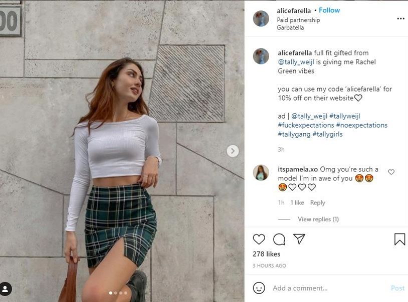 Alice Farella customer advocate for Tally Weijl